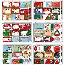 Etiquetas de adesivos de Natal Ccswybf 108 unidades para presente, peça de Natal