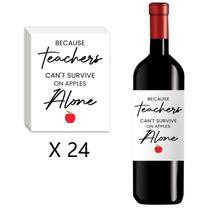 Etiquetas de adesivos para garrafas de vinho HIENAJ Teachers Gifts 24 unidades