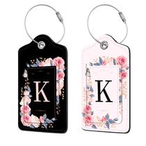 Etiquetas de Bagagem Anikathy em Couro PU - Kit com 2 Unidades