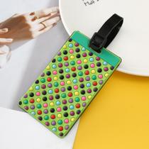 Etiquetas de Bagagem de Silicone (5 Peças) - Design Geométrico Simples e Durável