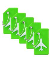 Etiquetas de Bagagem Gostwo - 5 Unidades com Argola de Aço Inoxidável - Silicone Verde Etiquetas de Bagagem Gostwo - 5 Unidades com Argola de Aço Inoxidável - Silicone Verde