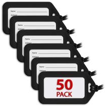 Etiquetas de Bagagem MIFFLIN (50 Unidades) - PVC Preto Etiquetas de Bagagem MIFFLIN (50 Unidades) - PVC Preto
