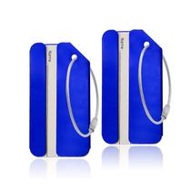 Etiquetas de Bagagem Ovener Blue Aluminium - Pacote com 2 Unidades Etiquetas de Bagagem Ovener Blue Aluminium - Pacote com 2 Unidades