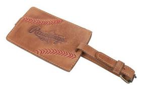 Etiquetas de bagagem Rawlings Baseball Stitch Tan Leather