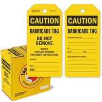 Etiquetas de Barricada de Precaución SmartSign Paquete de 100 Unidades 16x8 cm