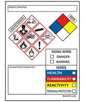 Etiquetas de dados SDS OSHA Merhoff & Larkin 10 x 7,5 cm 250 adesivos