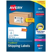Etiquetas de envio Avery 5817 2,5x4cm brancas 800 etiquetas Etiquetas de envio Avery 5817 2,5x4cm brancas 800 etiquetas
