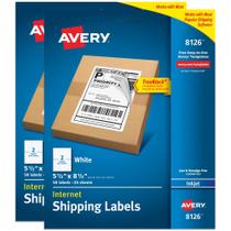 Etiquetas de envio Avery Half-Sheet 5,5 x 8,5" 50/pacote (pacote com 2) Etiquetas de envio Avery Half-Sheet 5,5 x 8,5" 50/pacote (pacote com 2)