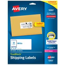 Etiquetas de envio Avery Printable 2x4cm brancas 250 unidades (5263)