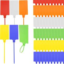 Etiquetas de envio LeonBach 60 peças de plástico impermeável com zíper