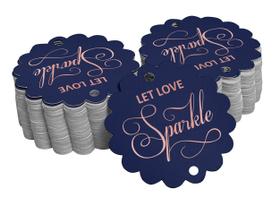 Etiquetas de Garrafa para Casamento "Let Love Sparkle" com Folha Dourada - Inkdotpot Etiquetas de Garrafa para Casamento "Let Love Sparkle" com Folha Dourada - Inkdotpot