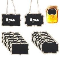 Etiquetas de lousa AOZUO Mini Hanging Wooden 16 unidades