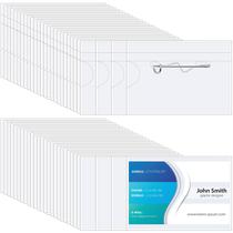 Etiquetas de nome Eaasty 200 unidades com pinos ID Clear Plastic Crachá Etiquetas de nome Eaasty 200 unidades com pinos ID Clear Plastic Crachá