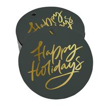 Etiquetas de Papel com Foil para Presente Feliz Feriado - Inkdotpot Etiquetas de Papel com Foil para Presente Feliz Feriado - Inkdotpot