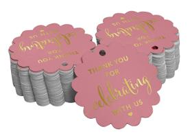 Etiquetas de Papel com Foil "Thank You for Celebrating with Us" para Festas e Celebrações - Inkdotpot Etiquetas de Papel com Foil "Thank You for Celebrating with Us" para Festas e Celebrações - Inkdotpot