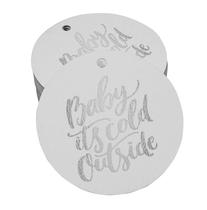 Etiquetas de Papel Metálico "Baby It's Cold Outside" para Chá de Bebê - Inkdotpot