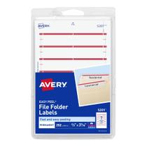 Etiquetas de pasta de arquivos Avery 5201 Easy Peel 2,5 x 8,7 cm 252