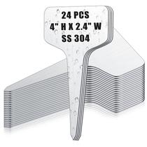 Etiquetas de plantas de metal Hicarer 24 peças de aço inoxidável 10x6 cm Etiquetas de plantas de metal Hicarer 24 peças de aço inoxidável 10x6 cm