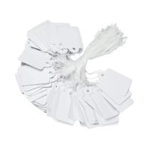 Etiquetas De Preço Retangulares De Papel Branco 100pcs Cartões De Exibição Para Joias E Artesanato