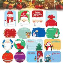 Etiquetas de presente de Natal e adesivos KKBES 160 unidades com 16 padrões