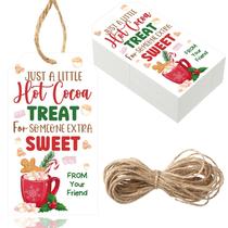 Etiquetas de presente de Natal Fullhawl de 80 peças com fio de 5x9 cm