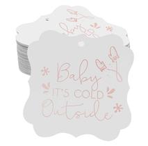 Etiquetas de Presente em Forma de Colchete "Baby It's Cold Outside" para Chá de Bebê - Inkdotpot