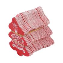 Etiquetas De Presente Para Árvore De Natal Vermelha E Verde 100pcs Forma Redonda Decoração De Árvore
