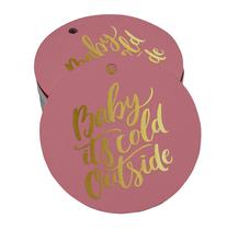 Etiquetas de Presente para Chá de Bebê "Baby It's Cold Outside" com Foil - Inkdotpot
