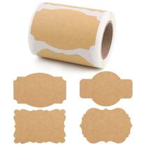 Etiquetas de presente Sally Fashion Blank Kraft Paper 200 unidades 7,6 x 5 cm