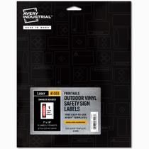 Etiquetas de sinalização de vinil Avery Industrial 7x10cm imprimíveis a laser Etiquetas de sinalização de vinil Avery Industrial 7x10cm imprimíveis a laser