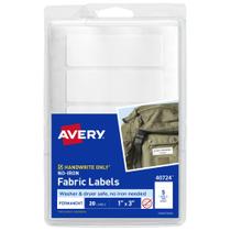 Etiquetas de tecido Avery No-Iron Waterproof 1x3cm 20 no total