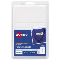 Etiquetas de tecido Avery No-Iron Waterproof 54 Total (40720)