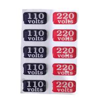 Etiquetas de voltagem 110v / 220v preto vermelho resinado