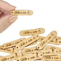 Etiquetas Feito A Mao Retangular 4x1 Cm - 50 Und