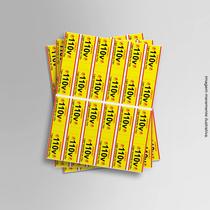 Etiquetas Identificação de Fios Voltagens Amarela 110V