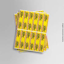 Etiquetas Identificação de Fios Voltagens Amarelo 220V - PRESENTE-BRINDE