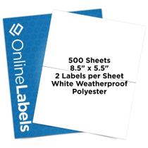 Etiquetas Online Labels 21,5x14 cm Poliéster Impermeável 1000 unidades Etiquetas Online Labels 21,5x14 cm Poliéster Impermeável 1000 unidades