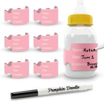 Etiquetas para Biberones Pumpkin Doodle con Marcador de Pizarra, Pack com 6 Etiquetas para Biberones Pumpkin Doodle con Marcador de Pizarra, Pack com 6