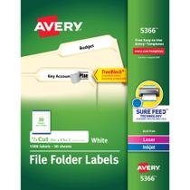Etiquetas para pastas de arquivos Avery TrueBlock 1.500 White (5366)