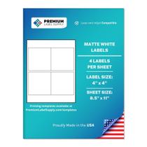 Etiquetas Premium Label Supply 10x10 cm Brancas para Impressora Laser e Jato de Tinta 8000 unidades Etiquetas Premium Label Supply 10x10 cm Brancas para Impressora Laser e Jato de Tinta 8000 unidades