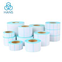 Etiquetas Retangulares Adesivas Removíveis Em Branco Para Impressão Térmica Direta, Adesivos De