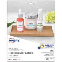 Etiquetas retangulares em branco imprimíveis Avery 22828 256 White