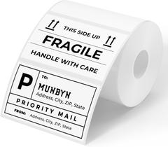Etiquetas térmicas MUNBYN 7,6 x 5,1 cm para preço, código de barras e envio 500 Etiquetas térmicas MUNBYN 7,6 x 5,1 cm para preço, código de barras e envio 500