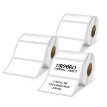 Etiquetas Térmicas ORGBRO 50x30 mm 230 Etiquetas 3 Rollos