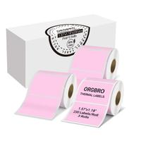 Etiquetas térmicas ORGBRO Z3 40x30mm 690 unidades pretas sobre rosa