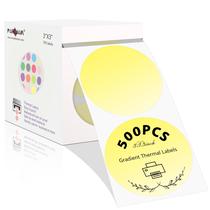Etiquetas Térmicas Parlaim - 3 Polegadas, 500 Unidades, Amarelas - Design Circular Degradê Etiquetas Térmicas Parlaim - 3 Polegadas, 500 Unidades, Amarelas - Design Circular Degradê