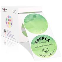 Etiquetas Térmicas Parlaim - Círculo de 3 Polegadas (500 Unidades) - Aquarela Verde Etiquetas Térmicas Parlaim - Círculo de 3 Polegadas (500 Unidades) - Aquarela Verde