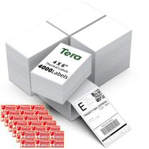 Etiquetas Térmicas Tera 10x15 cm 4000 Unidades Fanfold para Envío