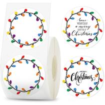 Etiquetas Térmicas Whaline Natal - 500 Unidades de 5cm Etiquetas Térmicas Whaline Natal - 500 Unidades de 5cm