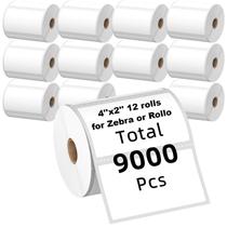 Etiquetas Térmicas Zebra 4x2 (9000 Unidades) - Direct Thermal 750/Rolo